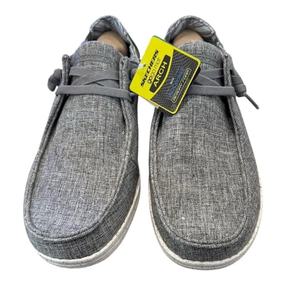New Skechers “Melson - Chad” Men’s Gray Casual Slip-On Loafers Shoes 10